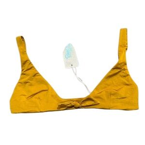 Beach Bunny Isla Gold Bralette Bikini Top